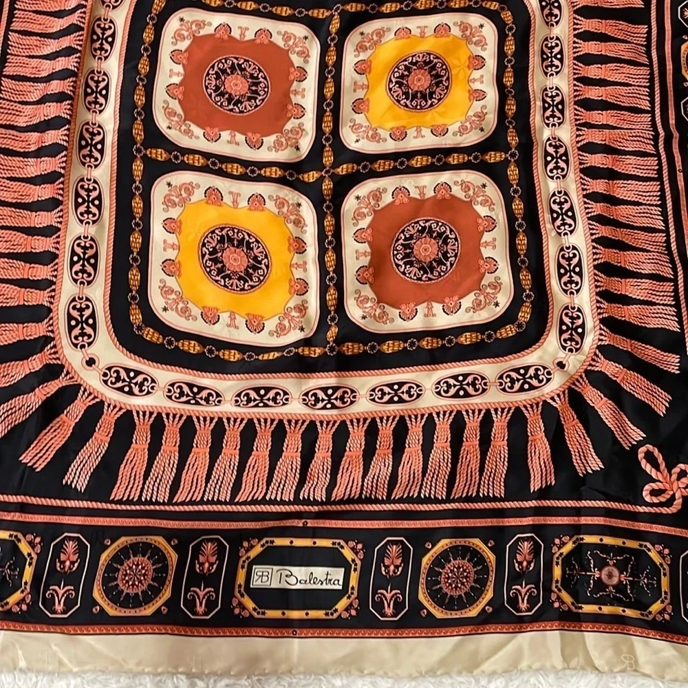 Renato Balestra Silk Scarf with Ornate Design